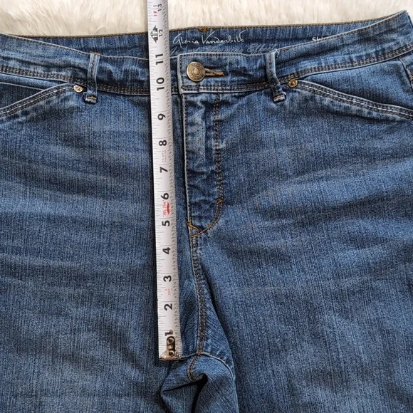 Gloria Vanderbilt Skimmer Denim Capri High Waisted Slimming Jeans Size 12 - Picture 10 of 11